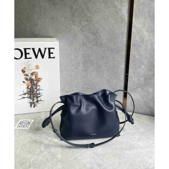 Loewe Mini Flamenco Clutch Bag in Abyss Blue Nappa Calfskin