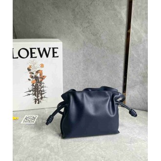 Loewe Mini Flamenco Clutch Bag in Abyss Blue Nappa Calfskin