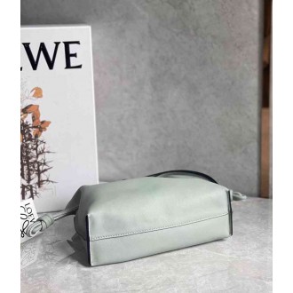Loewe Mini Flamenco Clutch Bag In Ash Grey Calfskin