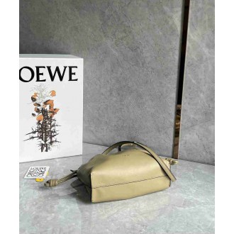 Loewe Mini Flamenco Clutch Bag in Clay Green Nappa Calfskin