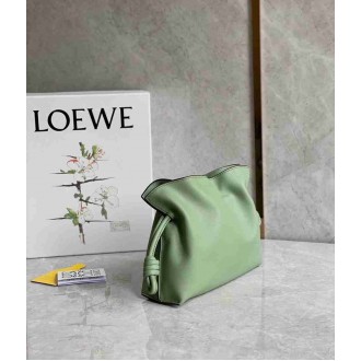 Loewe Mini Flamenco Clutch Bag In Rosemary Calfskin