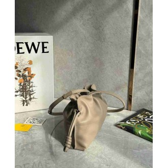 Loewe Mini Flamenco Clutch Bag in Sand Nappa Calfskin
