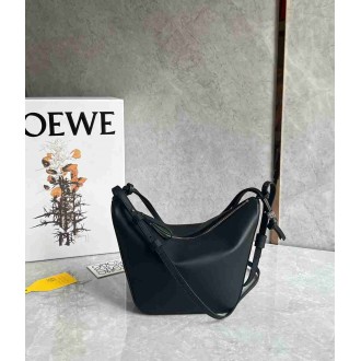 Loewe Mini Hammock Hobo Bag in Black Calfskin
