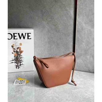 Loewe Mini Hammock Hobo Bag in Brown Calfskin