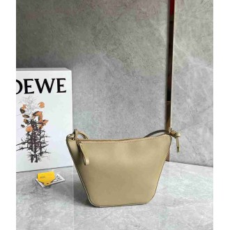 Loewe Mini Hammock Hobo Bag in Clay Green Calfskin