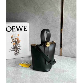 Loewe Mini Pebble Bucket Bag in Black Calfskin