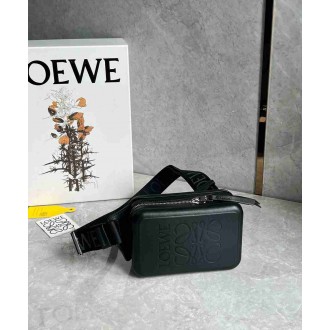 Loewe Molded Sling Bag in Black Calfskin