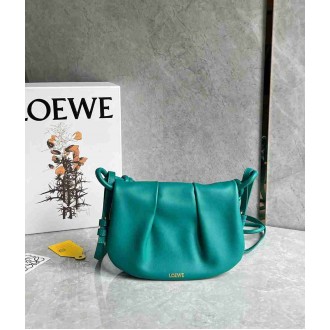 Loewe Paseo Satchel Bag in Green Nappa Leather