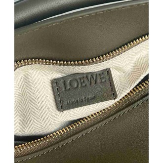 Loewe Puzzle Edge Small Bag in Khaki Green Classic Calfskin