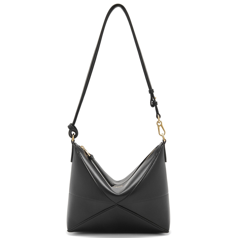Loewe Puzzle Fold Pouch in Black Nappa Calfskin