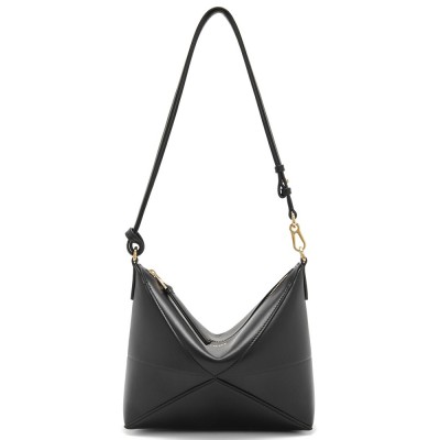 Loewe Puzzle Fold Pouch in Black Nappa Calfskin