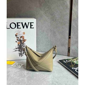 Loewe Puzzle Fold Pouch in Clay Green Nappa Calfskin