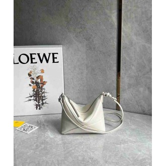 Loewe Puzzle Fold Pouch in White Nappa Calfskin