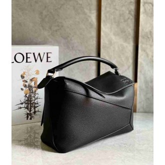 Loewe Puzzle Large Bag in Black Classic Calfskin