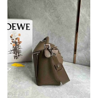 Loewe Puzzle Medium Bag in Dark Cigar Grained Calfskin