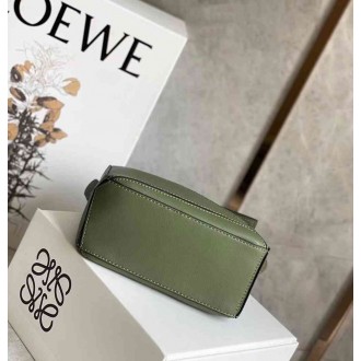 Loewe Puzzle Mini Bag In Avocado Green Calfskin