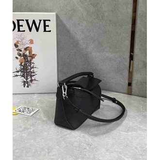 Loewe Puzzle Mini Bag in Black Soft Grained Calfskin