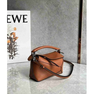 Loewe Puzzle Mini Bag in Brown Classic Calfskin