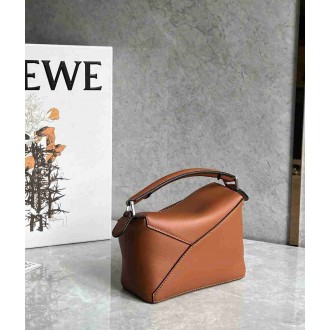 Loewe Puzzle Mini Bag in Brown Classic Calfskin
