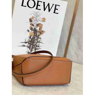 Loewe Puzzle Mini Bag In Caramel Calfskin