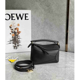 Loewe Puzzle Mini Bag in Dark Grey Soft Grained Calfskin