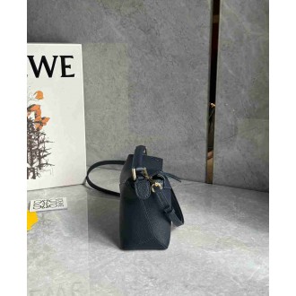 Loewe Puzzle Mini Bag in Navy Blue Soft Grained Calfskin