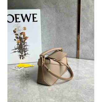 Loewe Puzzle Mini Bag in Sand Soft Grained Calfskin