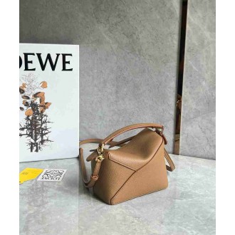 Loewe Puzzle Mini Bag in Toffee Soft Grained Calfskin