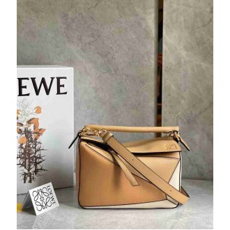 Loewe Puzzle Small Bag In Multicolour Warm Desert Calfskin