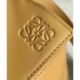 Loewe Puzzle Small Bag in Sahara Calfskin with Woven Handle