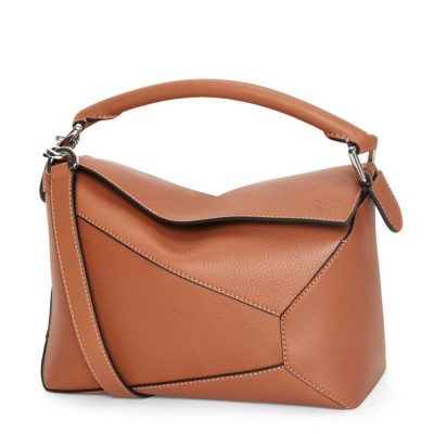 Loewe Puzzle Small Bag in Tan Classic Calfskin