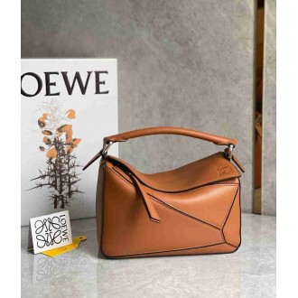 Loewe Puzzle Small Bag in Tan Classic Calfskin