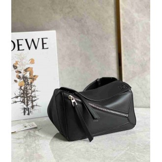 Loewe Small Puzzle Bumbag in Black Calfskin