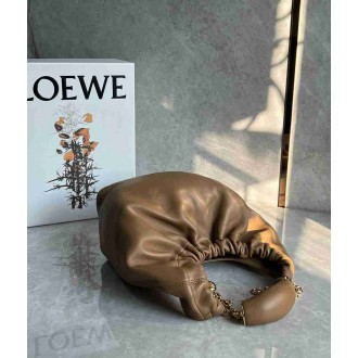 Loewe Small Squeeze Bag in Brown Nappa Lambskin