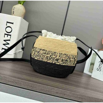 Loewe x Paula's Ibiza Raffia Beehive Degrade Basket Bag