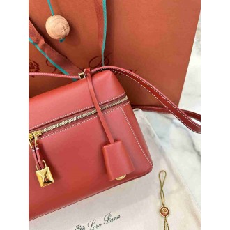 Loro Piana Extra Bag L27 in Brick Smooth Calfskin