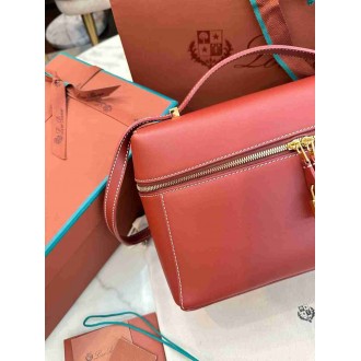 Loro Piana Extra Bag L27 in Brick Smooth Calfskin