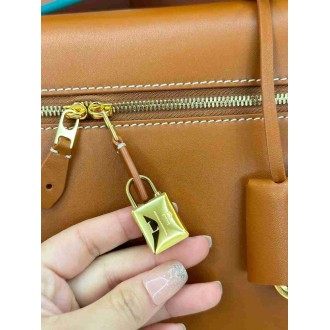 Loro Piana Extra Bag L27 in Brown Smooth Calfskin