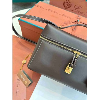 Loro Piana Extra Bag L27 in Chocolate Smooth Calfskin