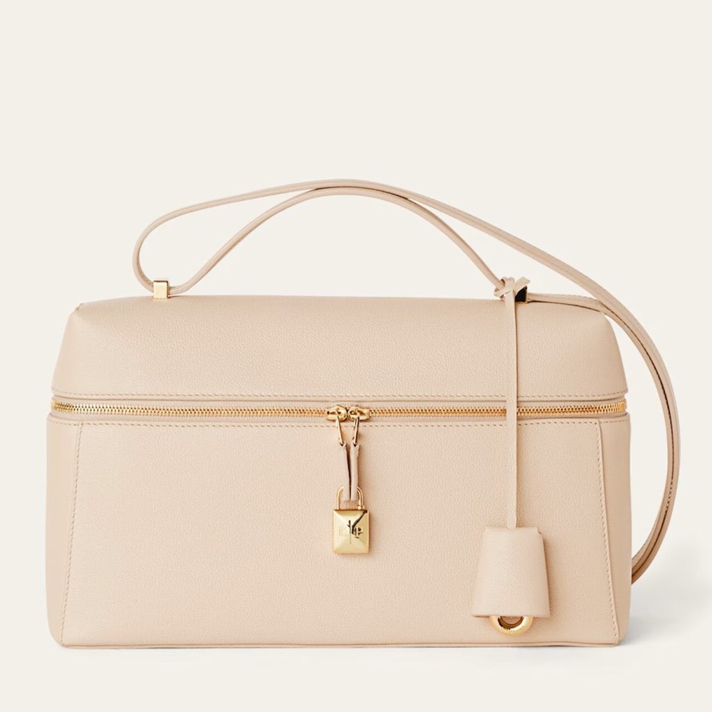 Loro Piana Extra Bag L27 in Cream Grained Calfskin