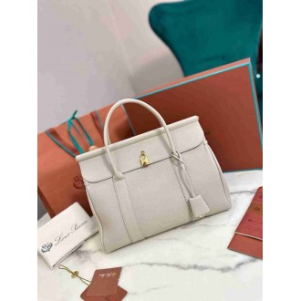 Loro Piana Loom L32 Bag in Light Travertine Grained Leather
