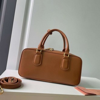 Miu Miu Arcadie Large Bag in Cognac Leather