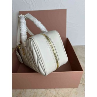 Miu Miu Arcadie Large Bag in White Matelasse Leather