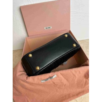 Miu Miu Arcadie Medium Bag in Black Matelasse Leather