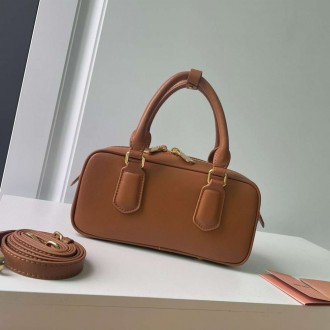 Miu Miu Arcadie Medium Bag in Cognac Leather