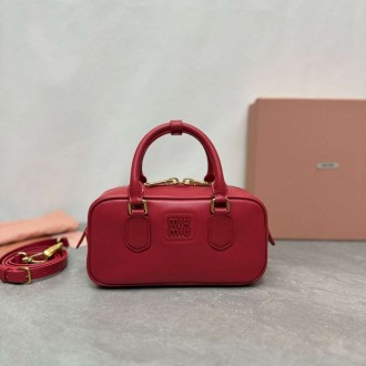 Miu Miu Arcadie Medium Bag in Red Leather