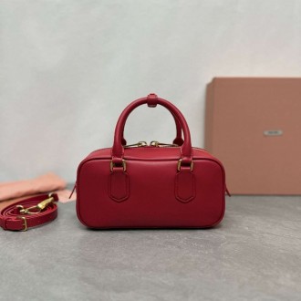 Miu Miu Arcadie Medium Bag in Red Leather