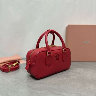 Miu Miu Arcadie Medium Bag in Red Leather