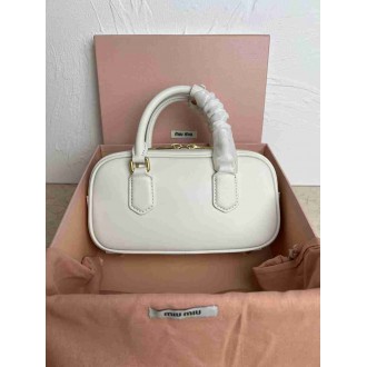 Miu Miu Arcadie Medium Bag in White Leather
