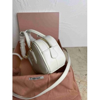 Miu Miu Arcadie Medium Bag in White Leather